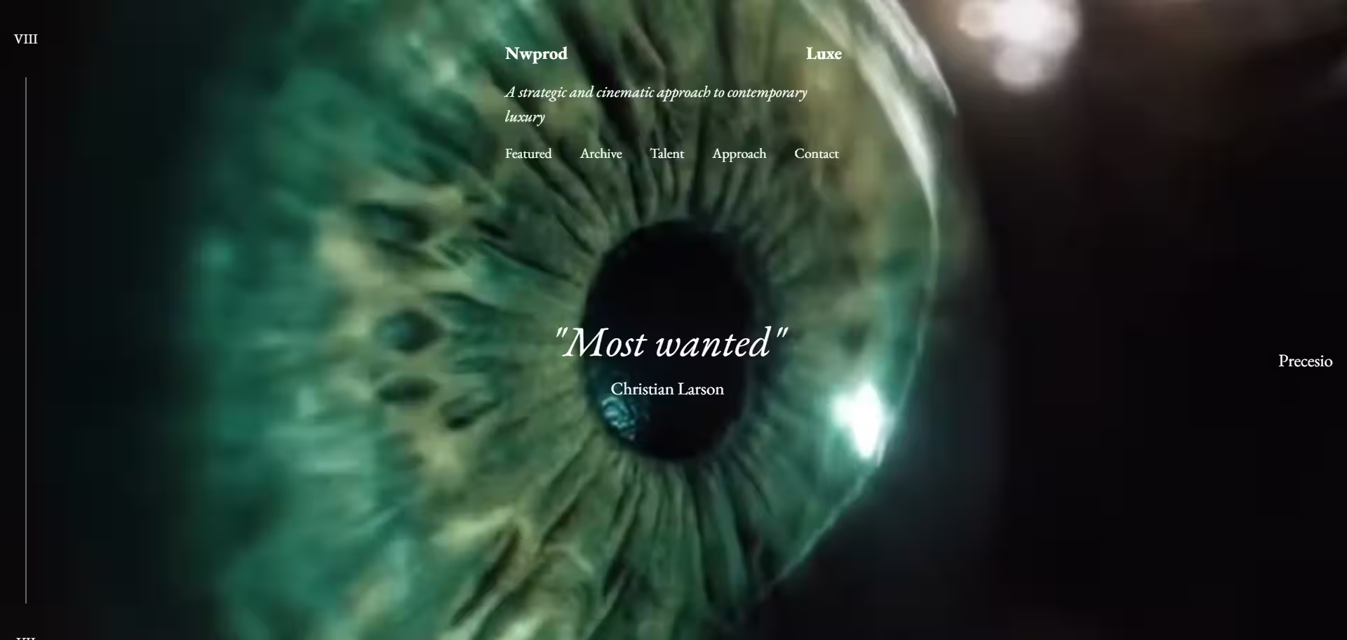 Cinematic Showcase Landing Page